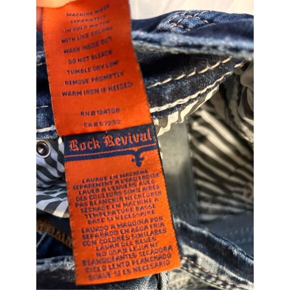 Rock Revival size 25 boot jeans Lichen 8201 denim - Picture 10 of 14